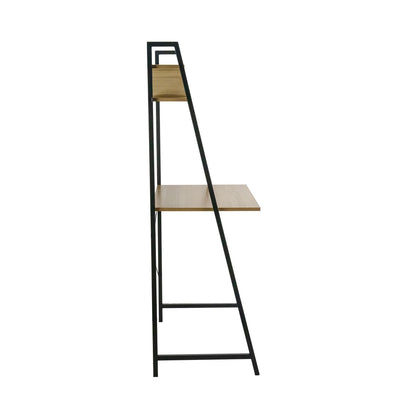 Escritorio Metálico Con Estantería Organizadora De Madera Oyam 142x84x46cm 7house_2