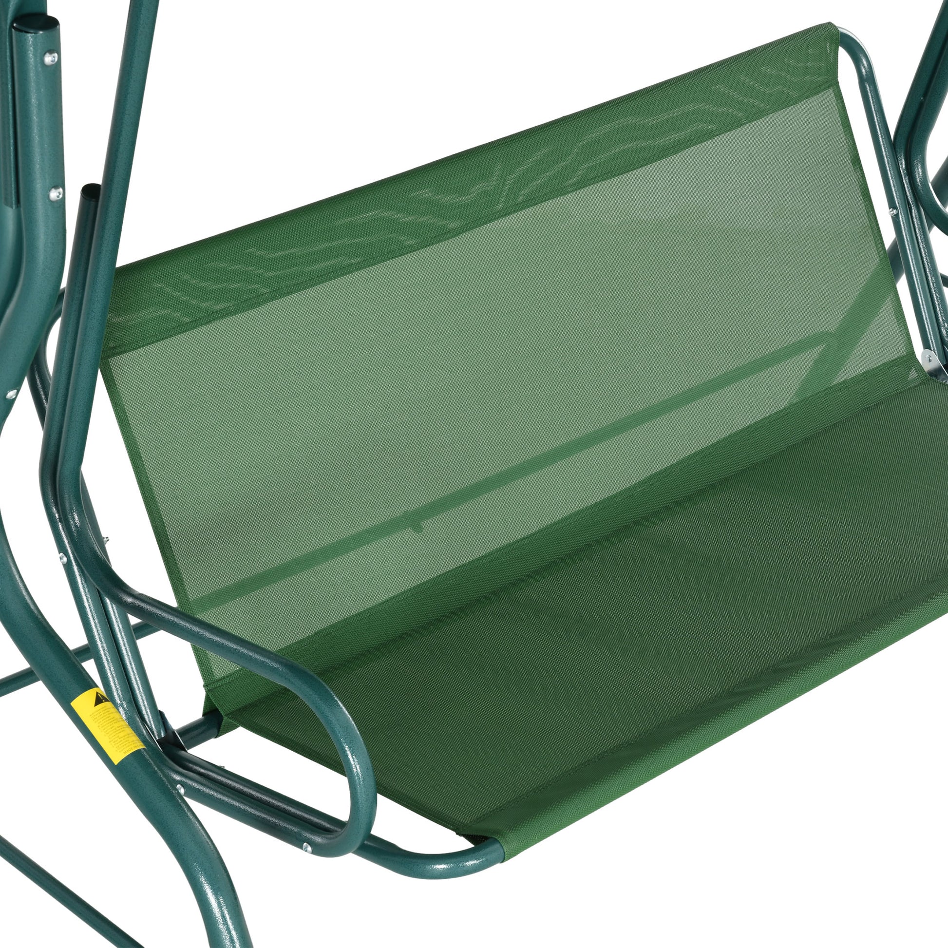 Outsunny Columpio De Jardín Con Toldo Ajustable En Ángulo 170x110x153 Cm Verde_4