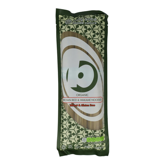 Noodles de arroz integral e algas Wakame King Soba 250 g 