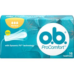 Tampões normais OB ProComfort, 16 unidades