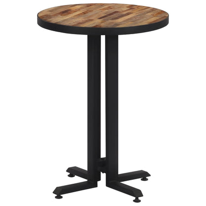 Mesa De Terraza Redonda Teca Reciclada Maciza Ø55x76 Cm_1