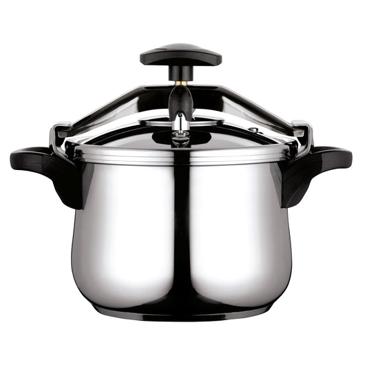 Olla Presión 8 Litros, Inducción, Express, Acero Inox. 18/10 Todas Cocinas, Fondo Termodifusor Fagor Clásica Bombe 8 Plata_0