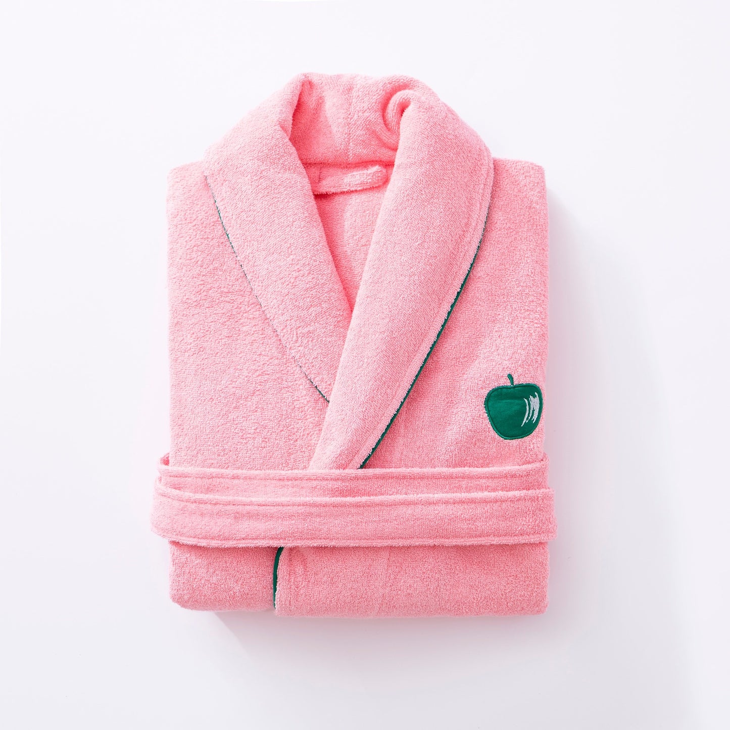 Albornoz M/l 380gsm 100%algodon Rosa Con Manzana Verde Benetton Fruits Be_2