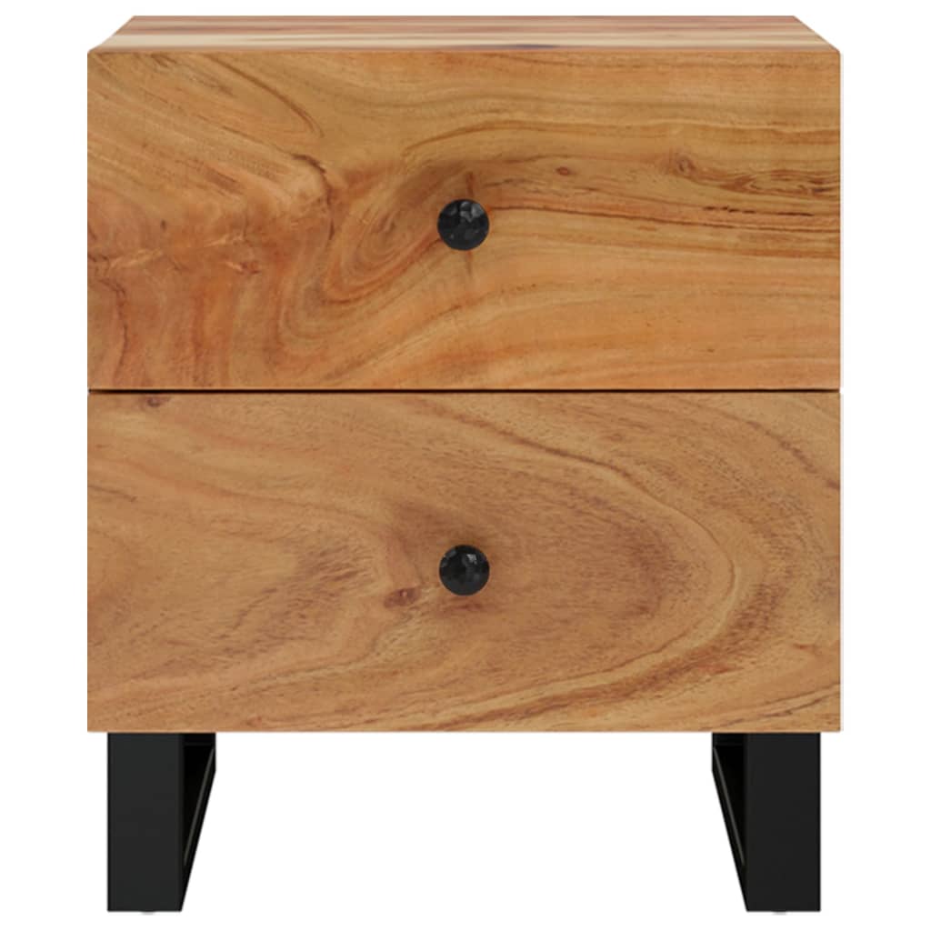 Mesitas De Noche 2 Uds Madera Maciza De Acacia 40x33x46 Cm_1