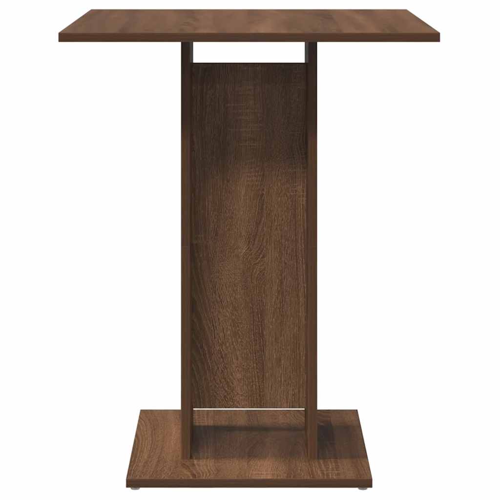 Mesa De Bistró Madera Contrachapada Roble Marrón 60x60x75 Cm_2