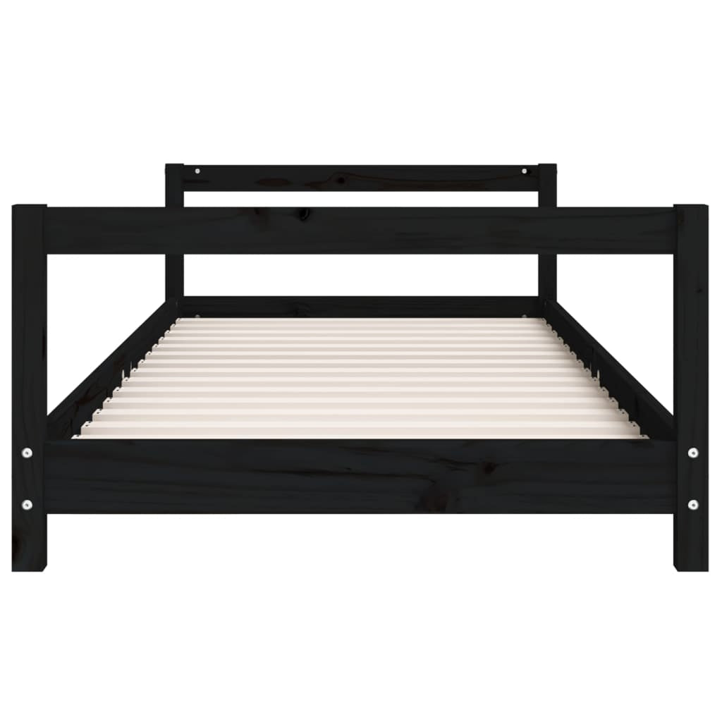 Vidaxl Estructura De Cama Para Niños Madera De Pino Negro 80x160 Cm_3