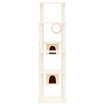 Rascador Para Gatos Con Postes De Sisal Crema 169 Cm_2