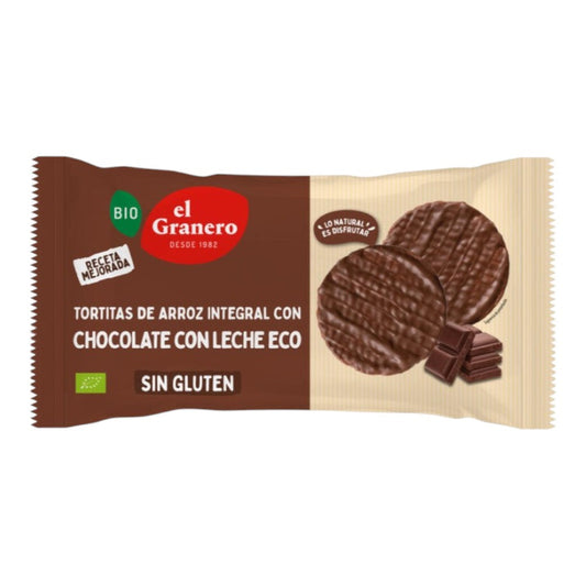 Tortitas De Arroz Integral Y Chocolate Con Leche Bio 90 Gr_0