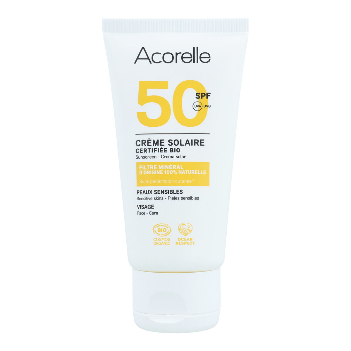 Protetor Solar Facial FPS 50 Acorelle 50ml