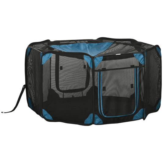 Pawhut Parque Plegable Para Perros 8 Paneles Con Bolsa De Transporte Ø126x58 Cm_0