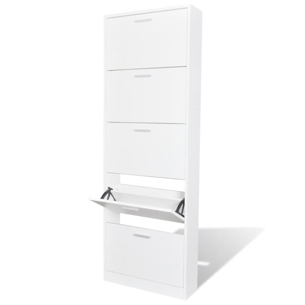 Mueble Zapatero Blanco Con 5 Compartimentos / Vetonek_4