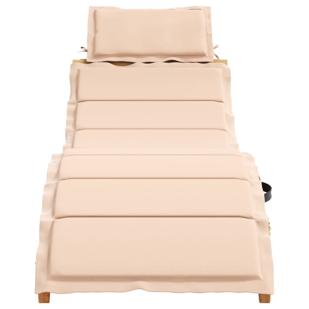 Tumbonas Con Cojines 2 Uds Madera Maciza De Acacia Beige / Vetonek_1