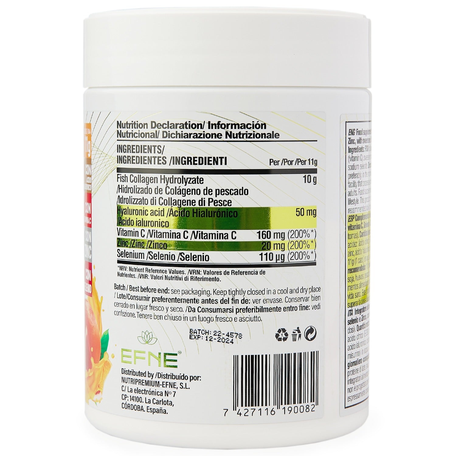 Colágeno Marino Hidrolizado EFNE – Con Ácido Hialurónico y Vitaminas_1