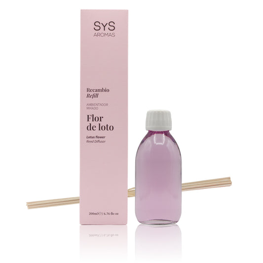 Recambio Mikado SYS Aromas 200 ml | Flor de Loto Origins | Con Palos | Aroma Floral Oriental_0