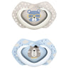 Pack de chupetas de silicone Bonjour Paris azul Canpol Babies (2 unidades) +18 meses