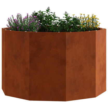 Jardinera Oxidado 60 X 60 X 35 Cm Acero Autopatinable_2