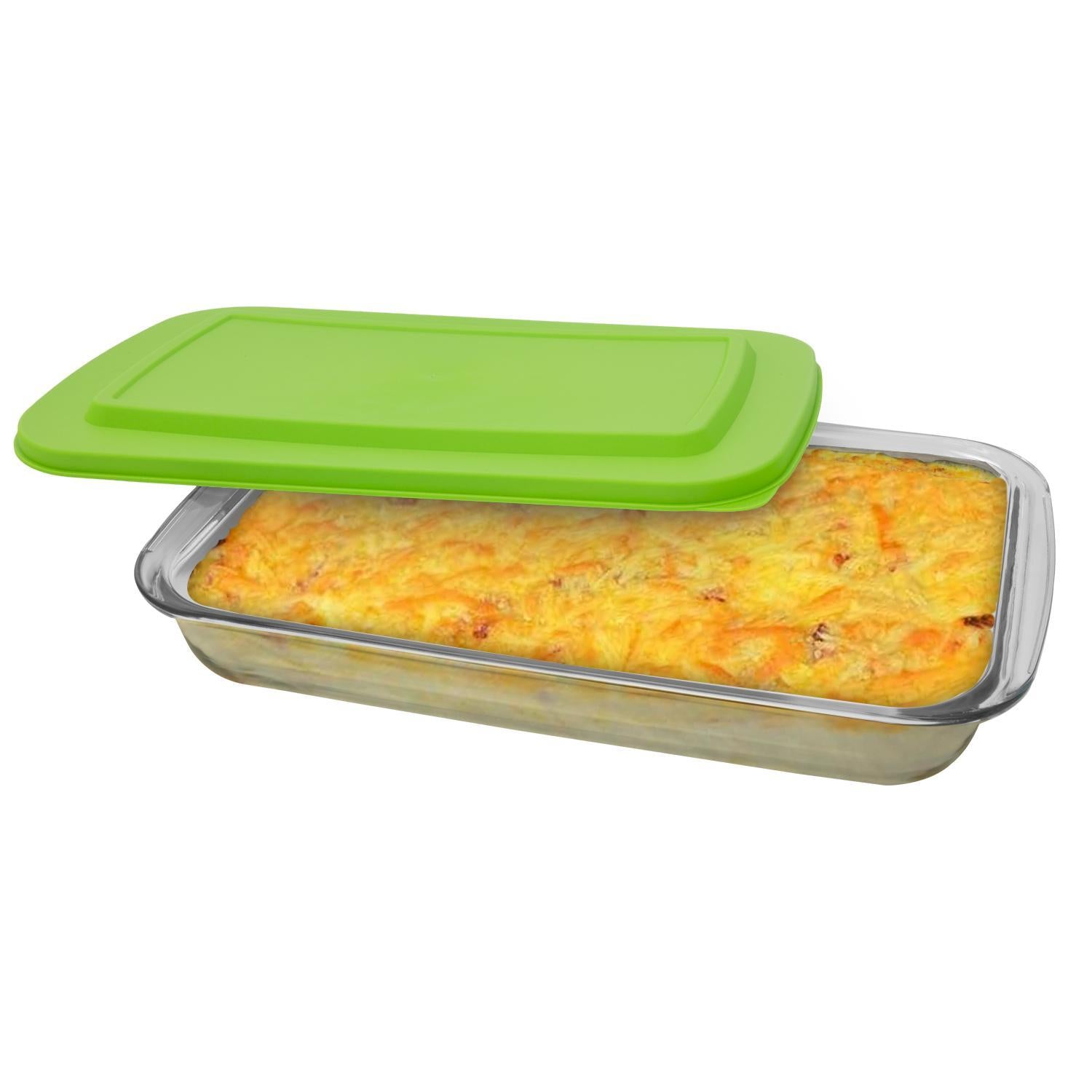 Fuente Cristal Rectangular Con Tapa 2 Litros 36 X 22 X 6.5 (alt) Cm.