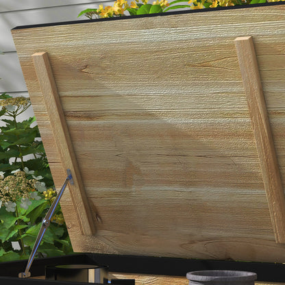 Outsunny Baúl De Exterior Con 4 Ruedas 100x50x43 Cm Natural Y Negro_4