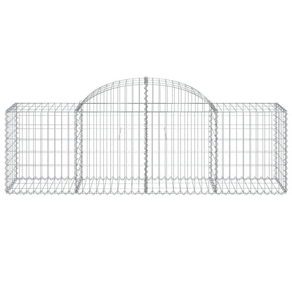 Cestas De Gaviones 4 Uds Forma De Arco Hierro 200x50x60/80 Cm_3