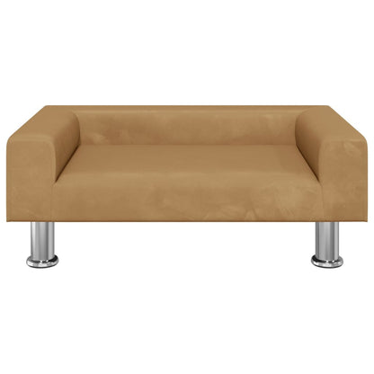 Cama Para Perros De Terciopelo Marrón 70x45x26,5 Cm / Vetonek_0