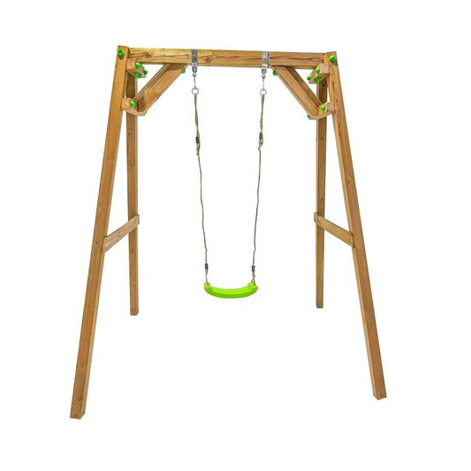 Columpio Individual De Madera Cuadrada Masgames Xylo Xl Con Asiento Normal._0