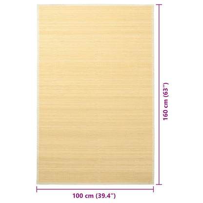 Vidaxl Alfombra De Bambú 100x160 Cm Natural_2
