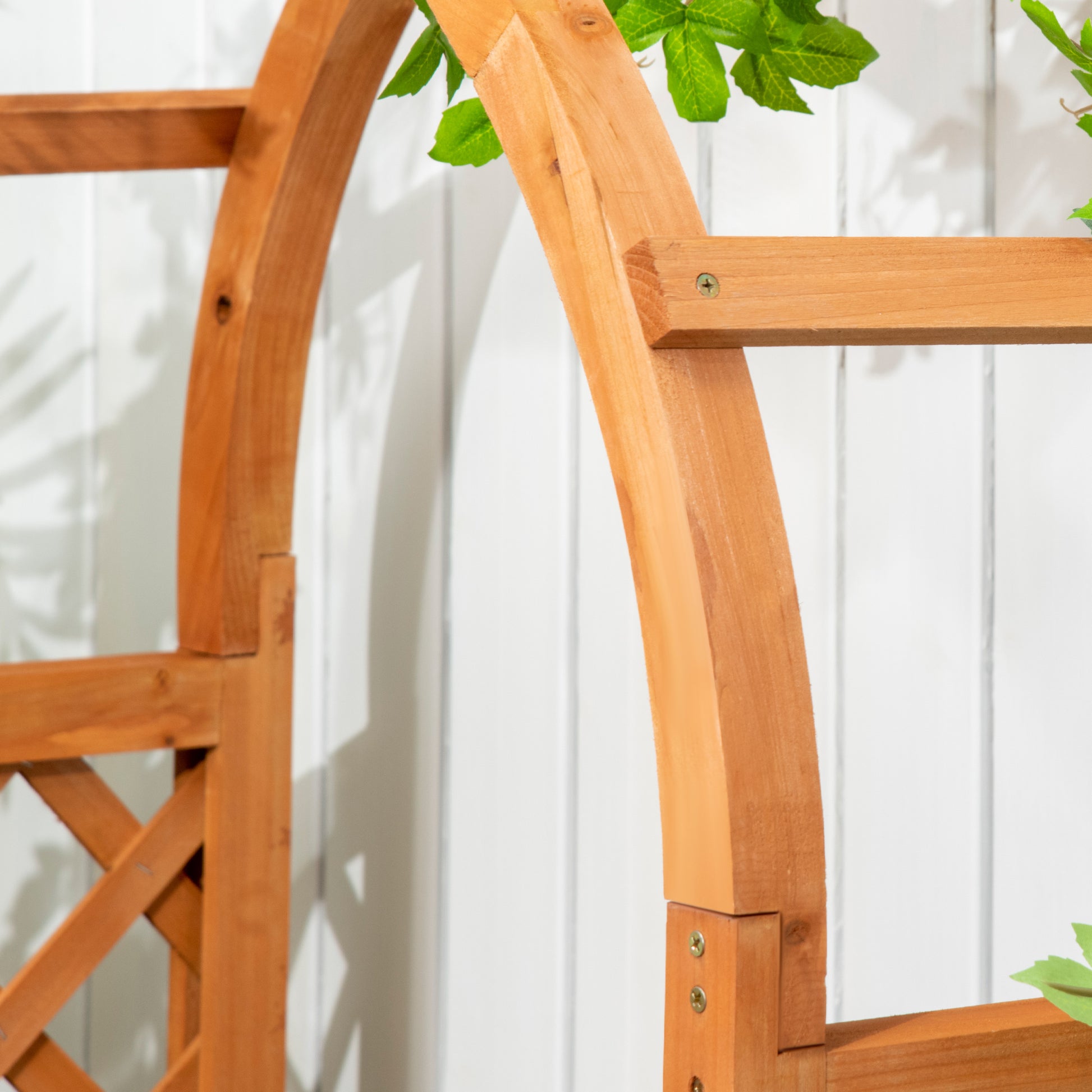 Outsunny Jardinera Enrejado Con Arco Para Trepadoras Cultivos Flores 83x36x152cm_4