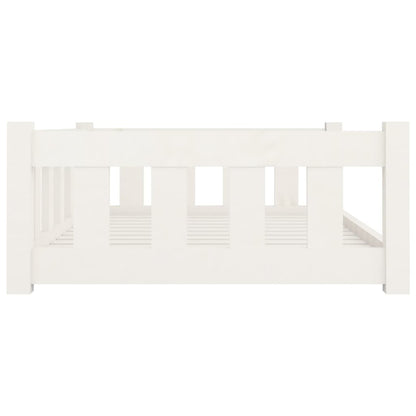 Vidaxl Cama Para Perros Madera Maciza De Pino Blanco 95,5x65,5x28 Cm_4