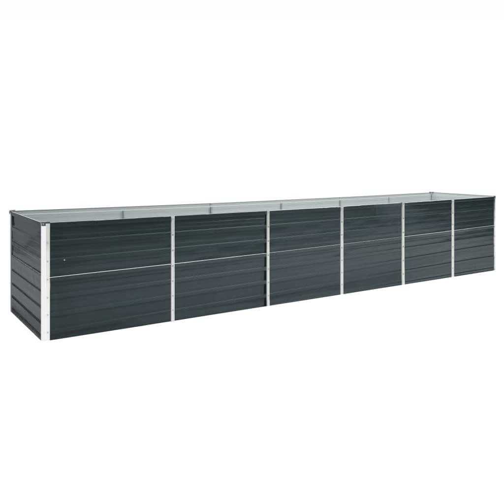 Arriate De Jardín De Acero Galvanizado Antracita 480x80x77 Cm_0