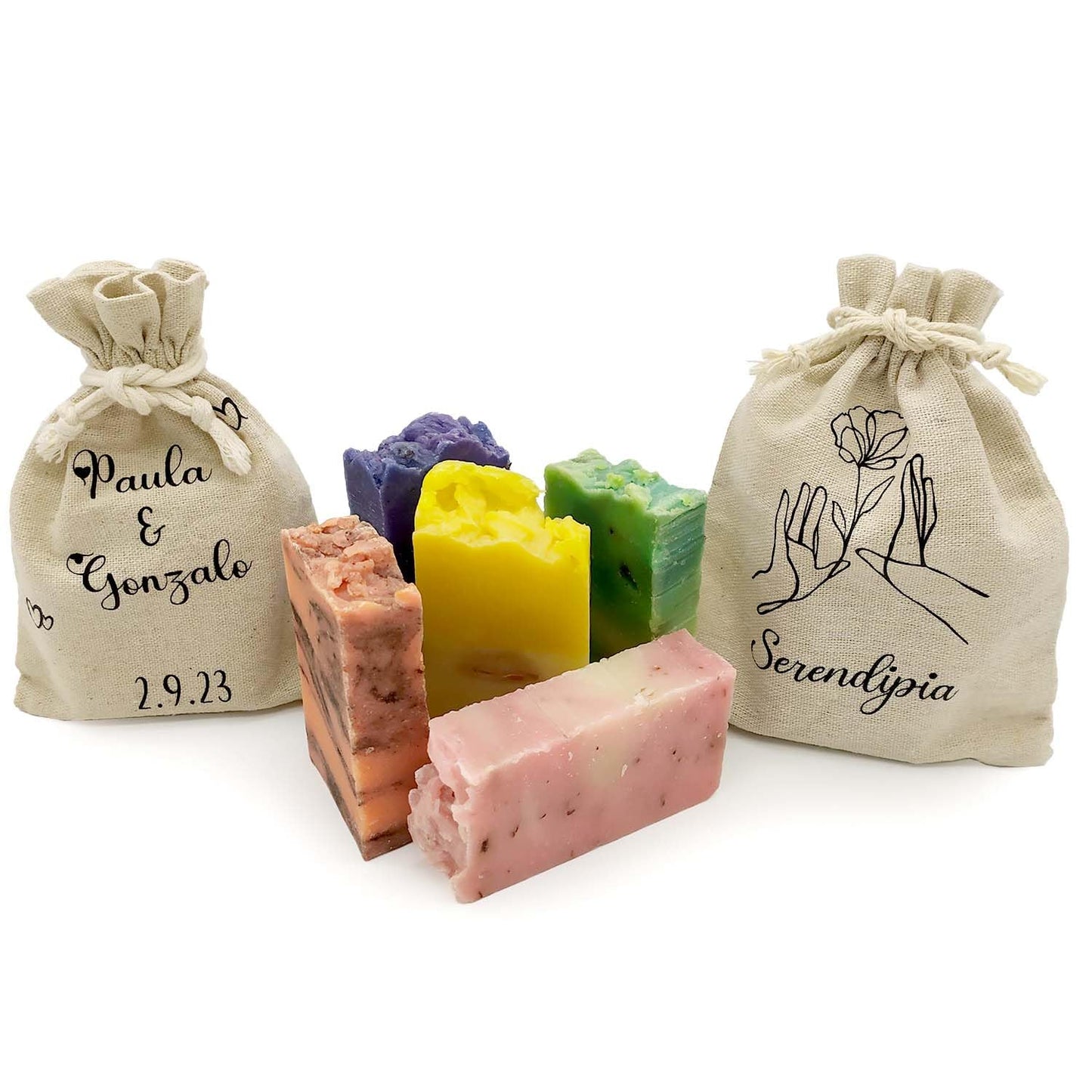 Jabón Natural Lavanda 90g En Bolsa Regalo De Yute - Piel Grasa - Calma La Piel Irritada - Reduce La Aparición Del Acné_5