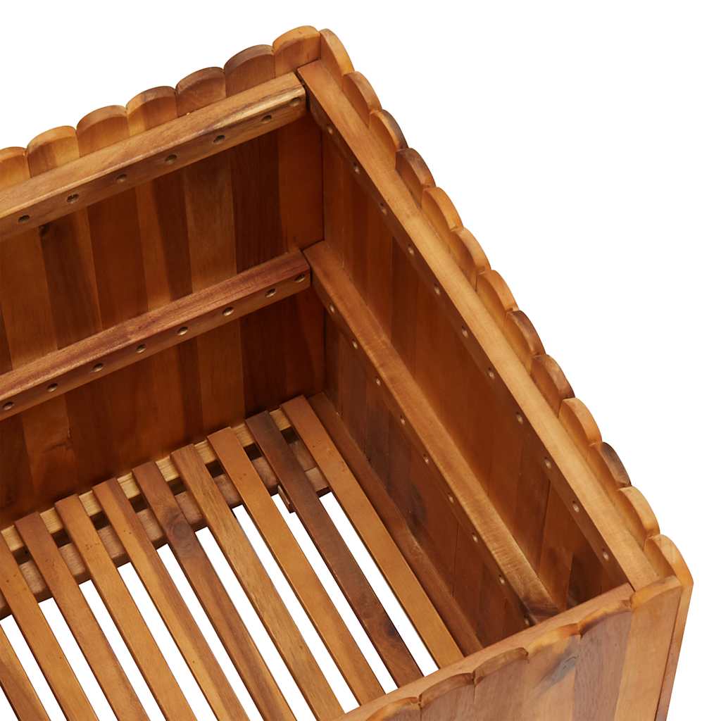 Arriate De Madera Maciza De Acacia 50x50x50 Cm_3