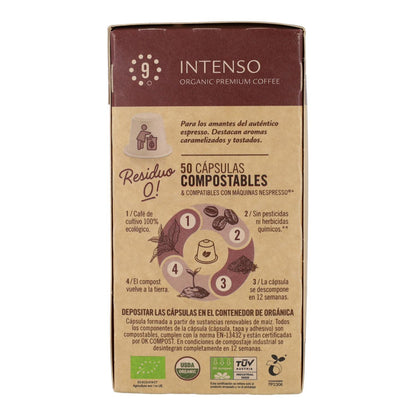Cápsulas Compostáveis ​​​​Nespresso Intenso 50 cápsulas