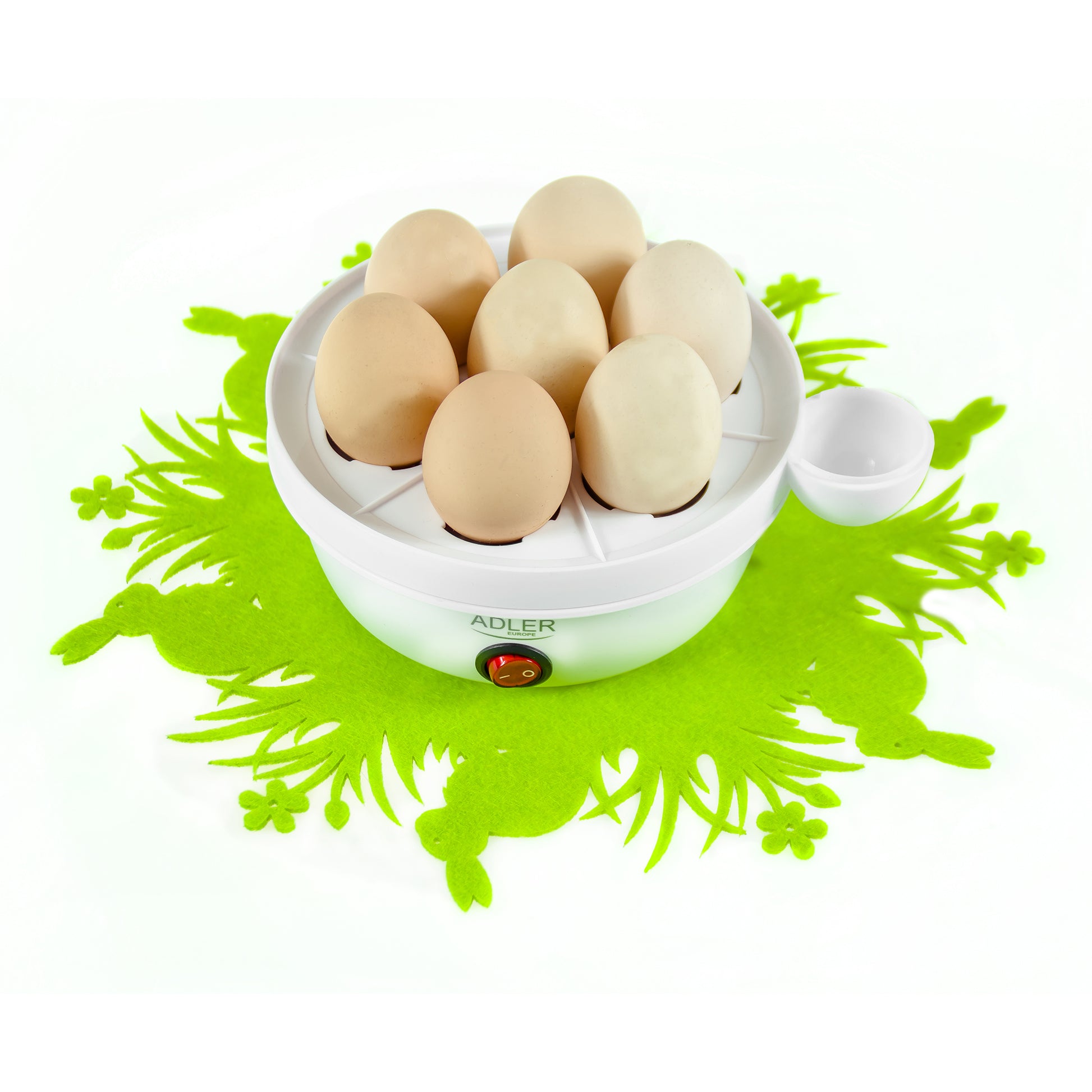 Cuece Huevos Eléctrico, 7huevos Cocidos, Ajuste Electrónico Cocción, Soporte Extraíble, Sin Bpa Adler Ad4459 Blanco_0
