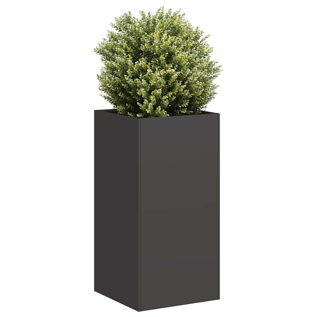 Jardinera De Acero Laminado En Frío Negro 40x40x80 Cm_1