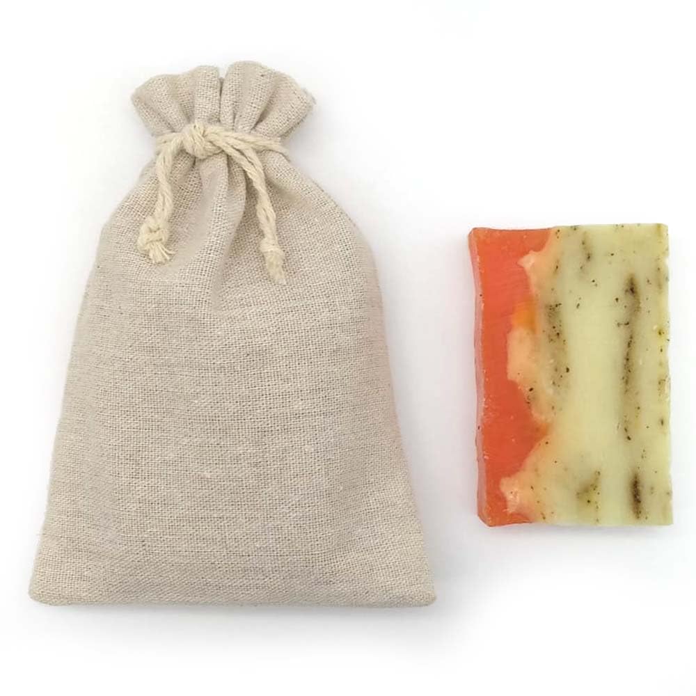 Jabón Natural De Jojoba 90g En Bolsa Regalo De Yute. Piel Muy Seca. Regula El Exceso De Grasa Y Sequedad, Antibacteriano_3
