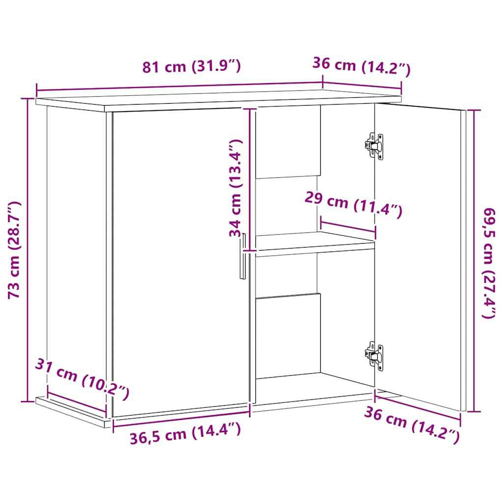 Vidaxl Soporte De Acuario Madera Ingeniería Blanco Brillo 81x36x73 Cm_2