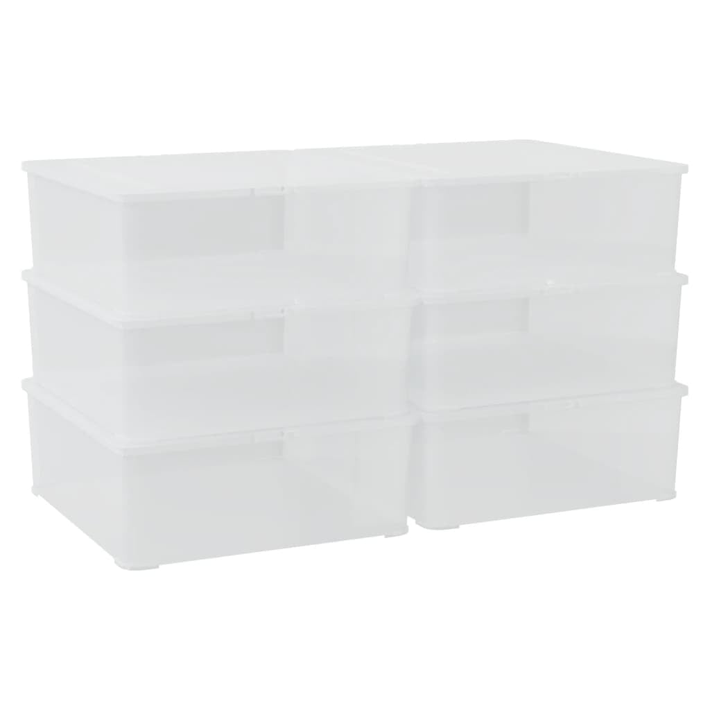Vidaxl Cajas De Almacenaje Apilables 6 Uds Plástico 5 L_0