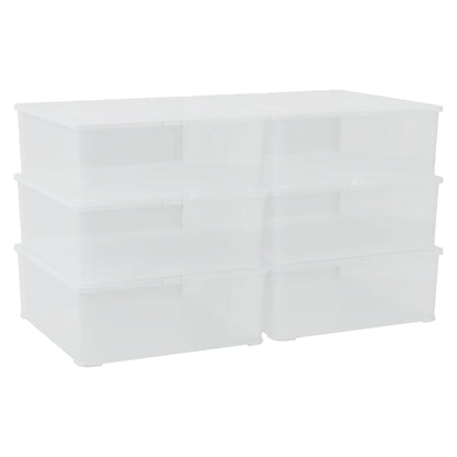 Vidaxl Cajas De Almacenaje Apilables 6 Uds Plástico 5 L_0