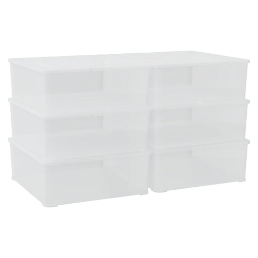 Vidaxl Cajas De Almacenaje Apilables 6 Uds Plástico 5 L_0