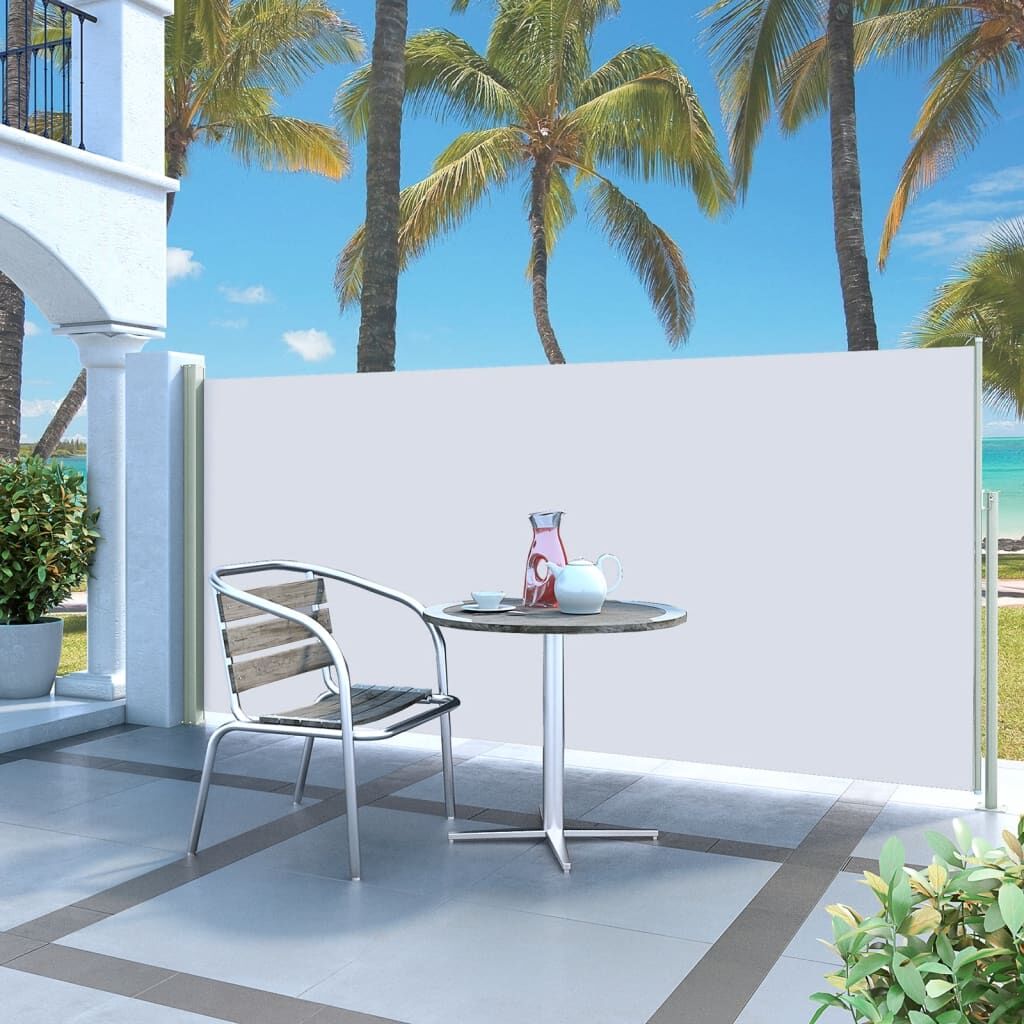 Vidaxl Toldo Lateral Retráctil De Jardín Crema 140x300 Cm_1