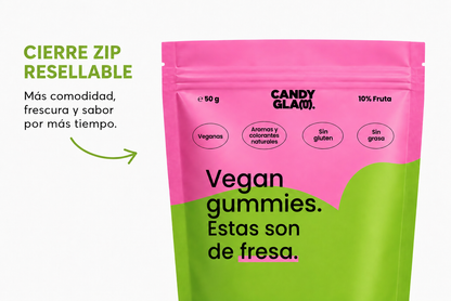 Gummies Veganas Sabor Fresa Pack 14 Bolsas - Snack Dulce Natural Sin Gluten_4