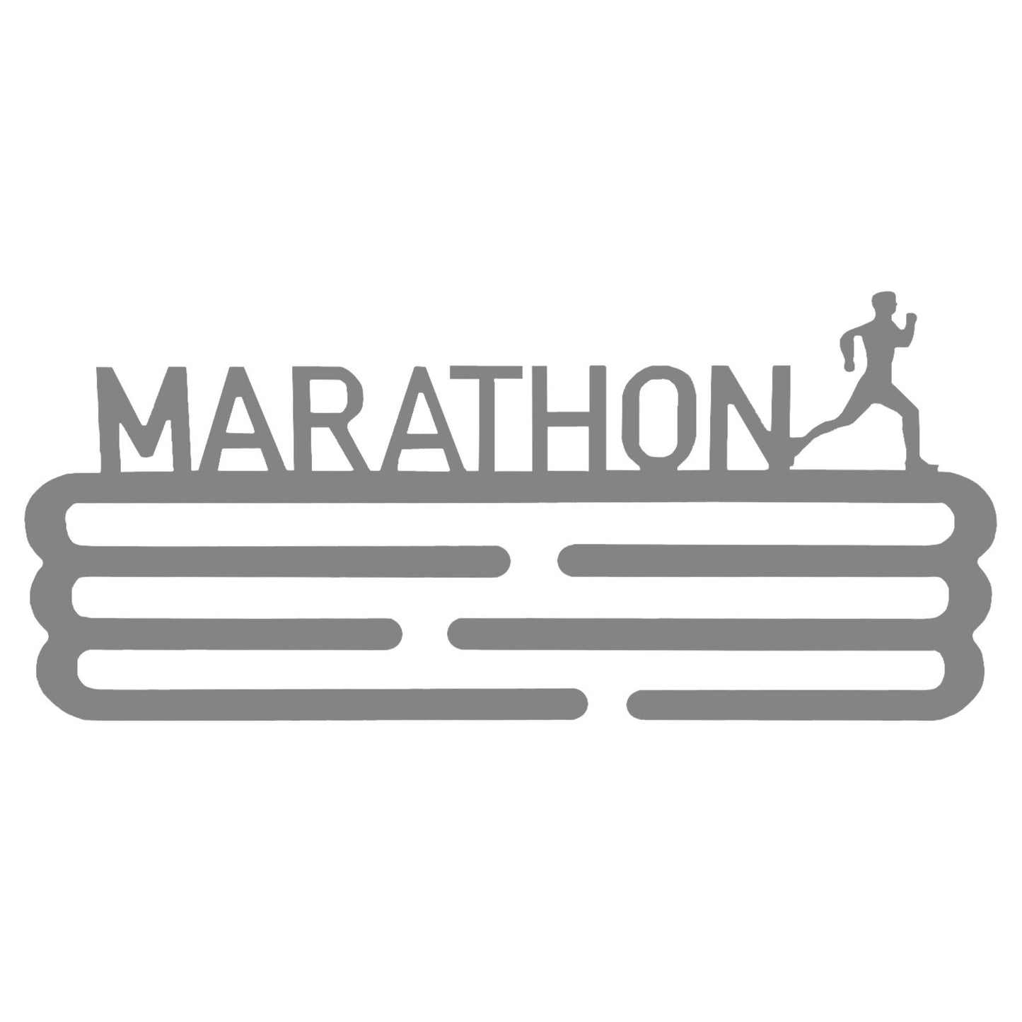 Medallero Maratón Gris Well Home Para 15 Medallas - Regalo Moderno Para Runners_0