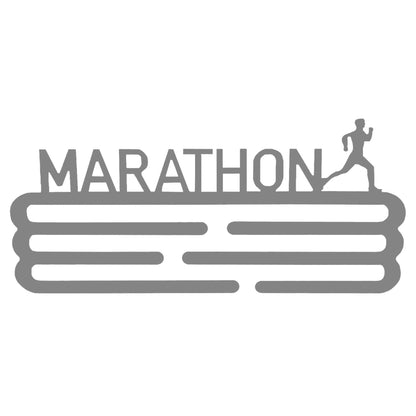 Medallero Maratón Gris Well Home Para 15 Medallas - Regalo Moderno Para Runners_0