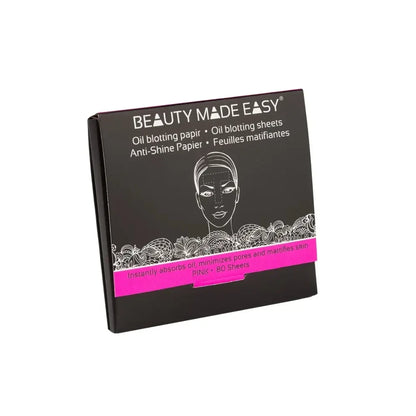 Papel mata-borrão Beauty Made Easy rosa 80 folhas