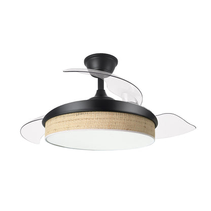 Ventilador Dc Moda 72w Negro/caã±izo Claro 108d 3apas 7200lm 3000k,4000k,6000k Remoto+memoria+temporizador_1