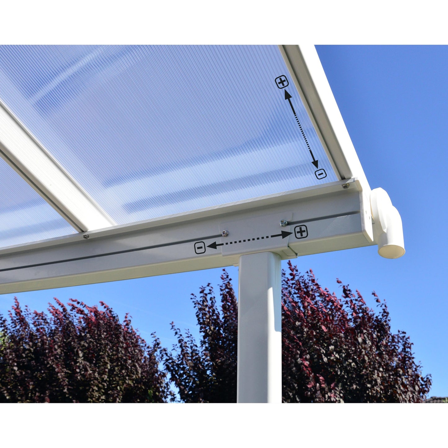 Pérgola anexa branca Sierra 224x447 cm 