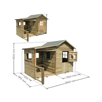 Casa de jogos infantil Hacienda Soulet com varanda