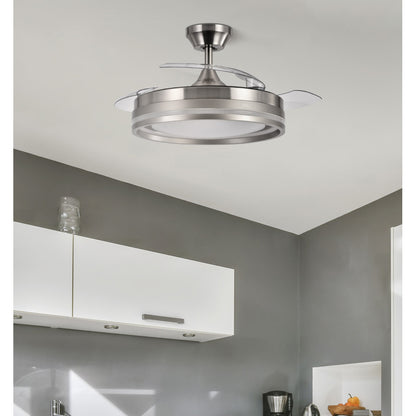 Ventilador Dc Cerrato Niquel 72w 3aspas Desplegables 107d 7200lm 6vel 3000k,4500k,6000k, Remoto+temporizador+memoria_2