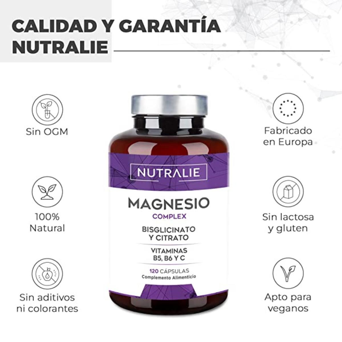 Nutralie Magnésio com Bisglicinato e Citrato 120 cápsulas