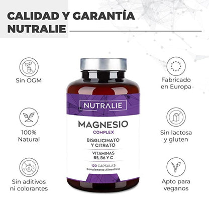 Nutralie Magnésio com Bisglicinato e Citrato 120 cápsulas